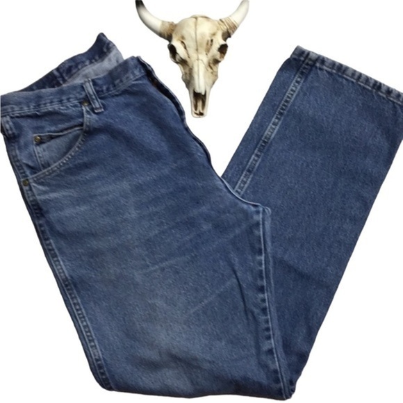 Vintage Men’s regular fit Wrangler cotton jeans 38 red tag - Picture 3 of 6